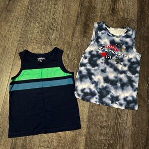 OshKosh B'gosh/ Wonder Nation Kids Tank Tops - Blue and Tie-Dye